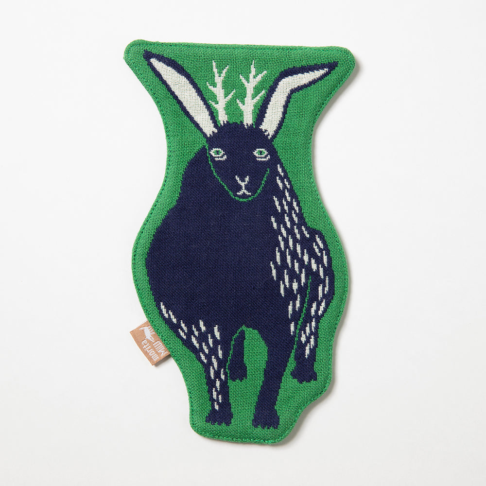 Coaster - Horned Rabbit Leaping Through the Forest