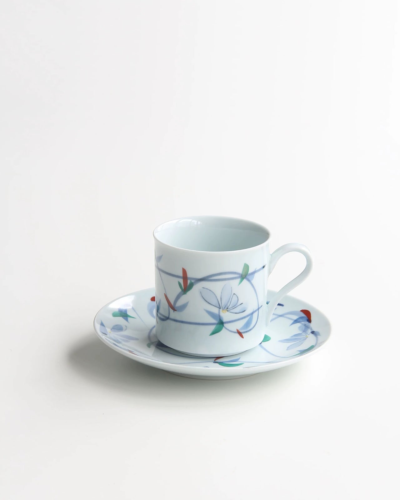 Hand Painted Espresso Cup and Saucer